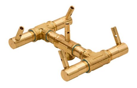 Crossfire Brass Burner for Fire Pit Inserts