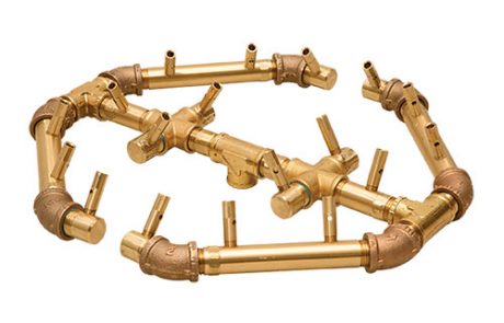 Crossfire Brass Burner for Fire Pit Inserts